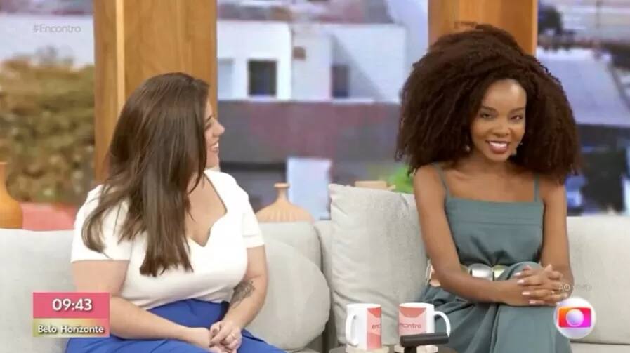 Thelma Assis durante participação no Encontro com Patrícia Poeta