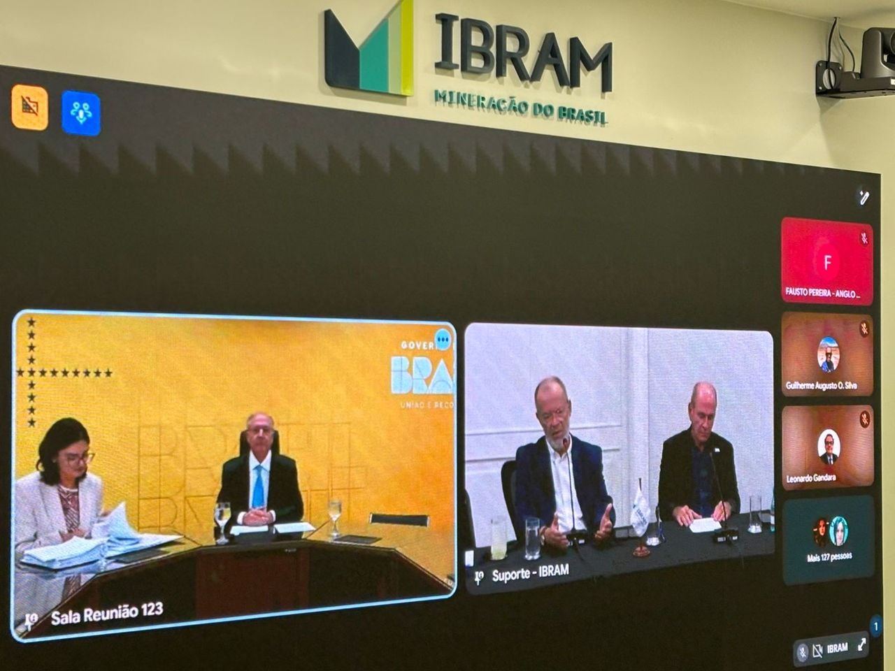 Encontro foi realizado virtualmente em série de conversas entre governo e mineração sobre o tarifaço