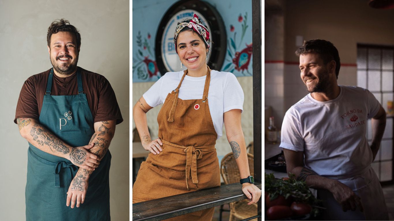 Caio Soter, Bruna Martins e Henrique Gilberto são os chefs mineiros a integrarem o evento