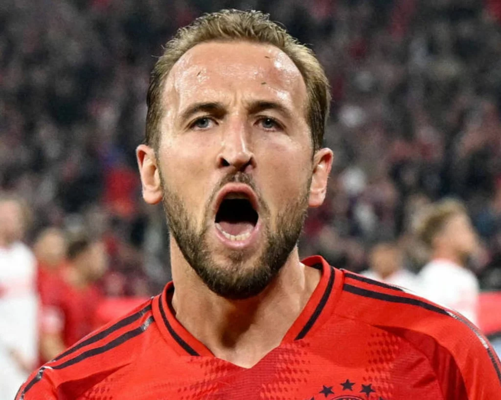 Harry Kane é o principal atacante do Bayern de Munique, que joga o Campeonato Alemão