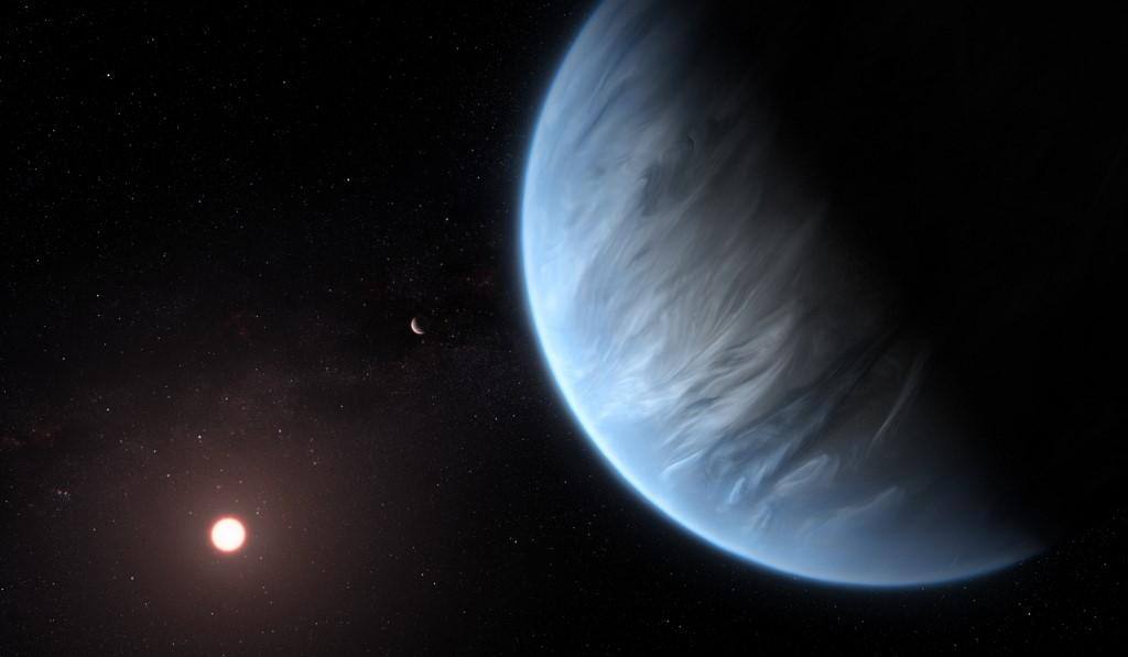Imagem ilustrativa mostra do planeta K2-18b