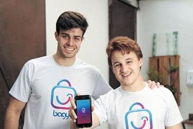 Tiago Amaral e Pedro Rabelo são sócios no aplicativo Bagy