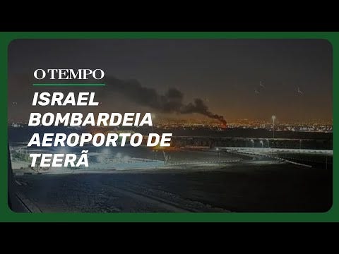 Aeroporto de Mehrabad, na capital iraniana, amanheceu neste sábado envolto em chamas