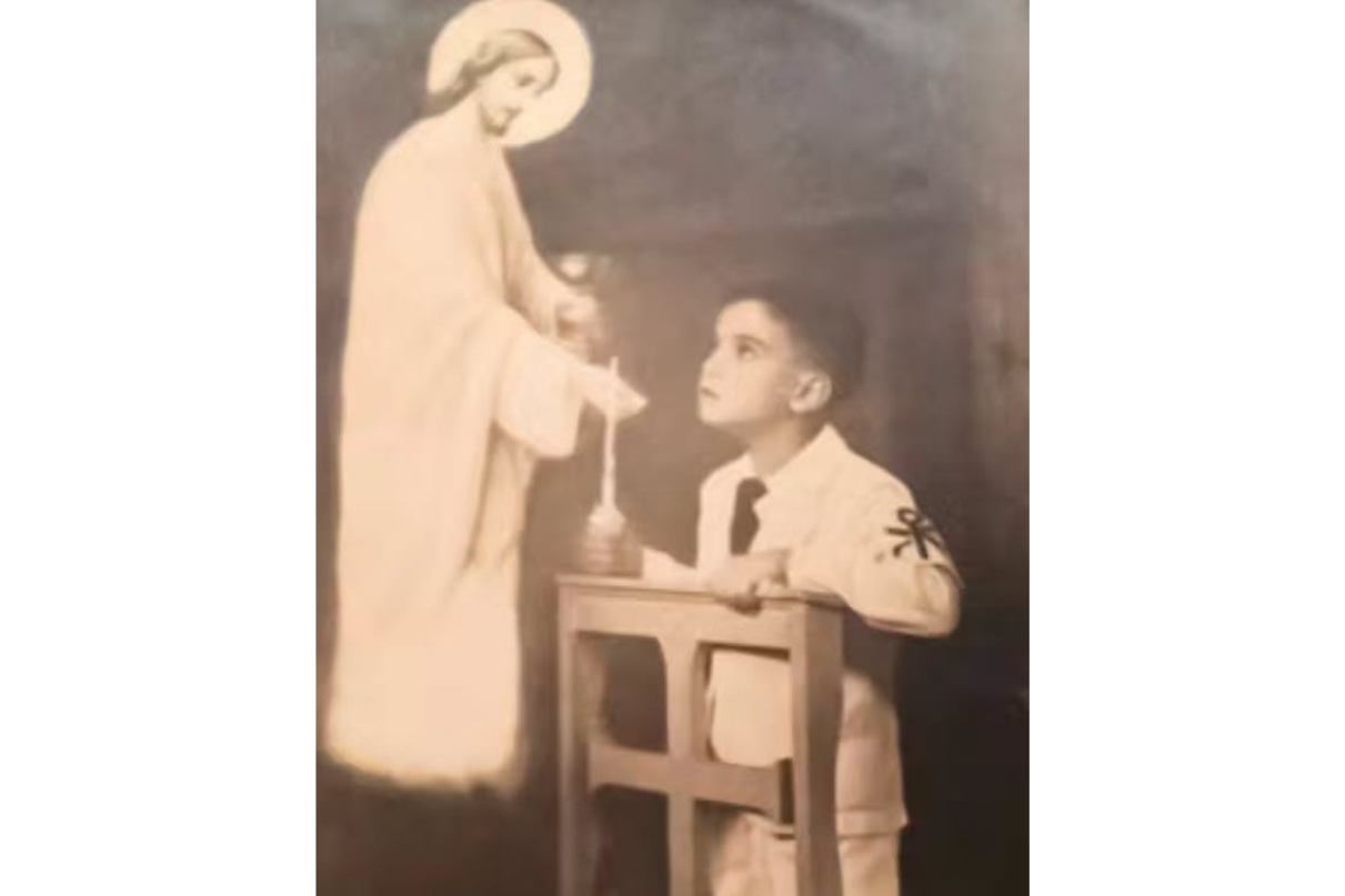 Prefeito de Belo Horizonte, Fuad Noman (PSD), durante sua infância. O chefe do Executivo era devoto de Padre Eustáquio
