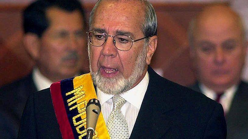 O ex-presidente equatoriano Gustavo Noboa tinha 83 anos