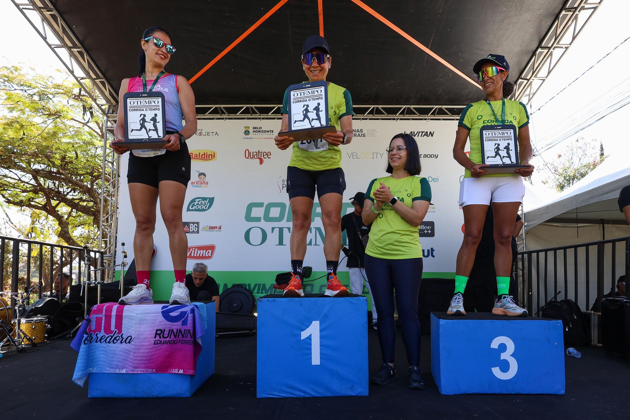 Vencedoras nos 5 km: Rosimeire Chavier, Verlene Ornelas e Lorena Cristina, respectivamente em 1º, 2º e 3º
