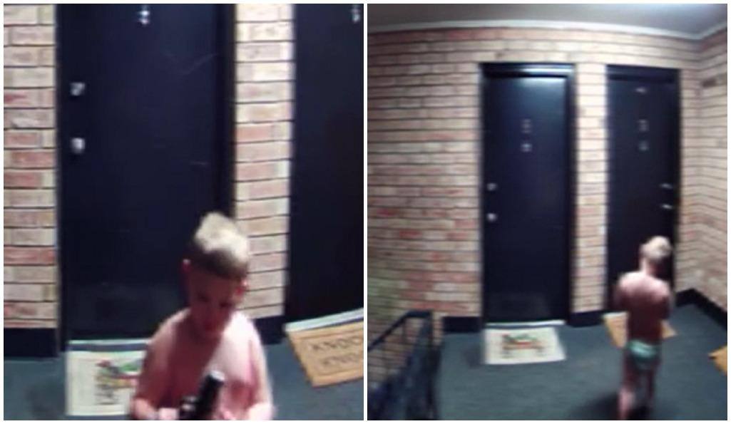 Criança, ainda de fralda, foi flagrada brincando com arma nos EUA