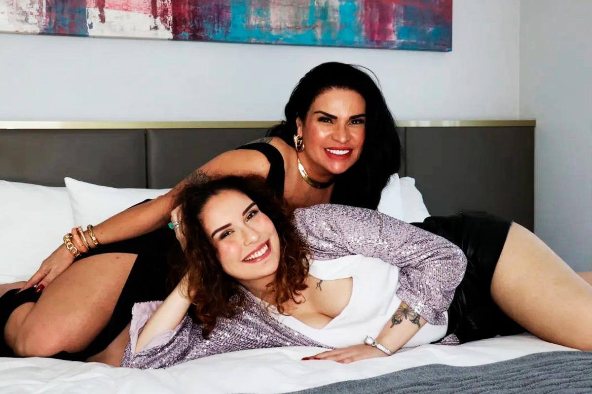 Solange Gomes e a filha Stephanie, participante de A Grande Conquista