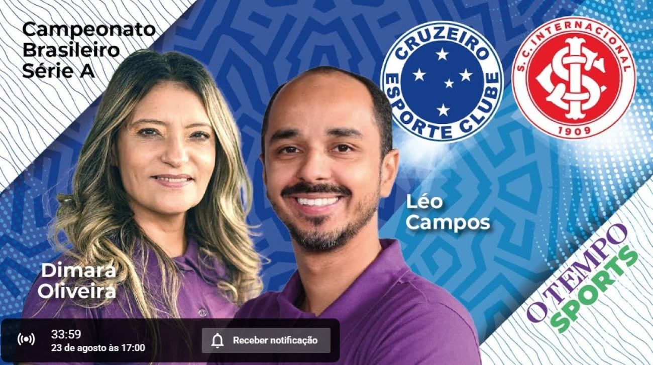 Cruzeiro e Internacional entram em campo neste sábado (23/8), às 18h30, no Mineirão