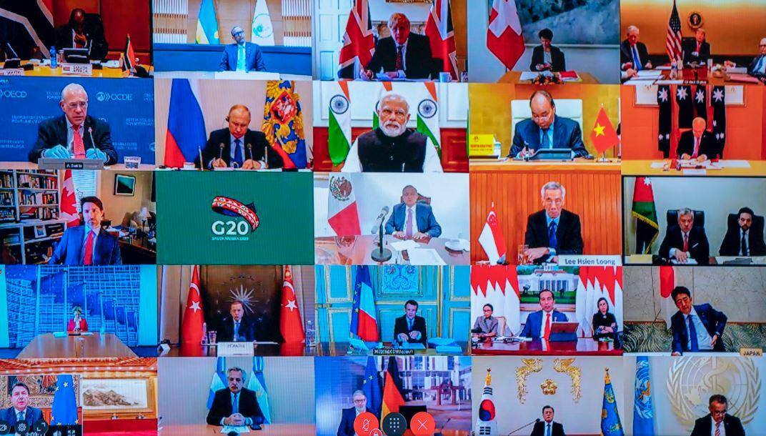 G20 tem se reunido por meio de vídeo-conferências