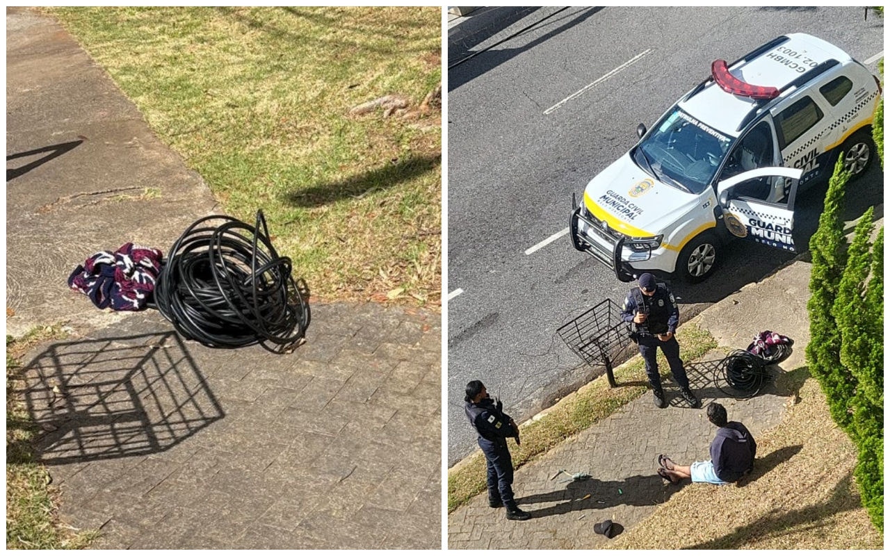 Suspeito foi detido pela equipe da guarda