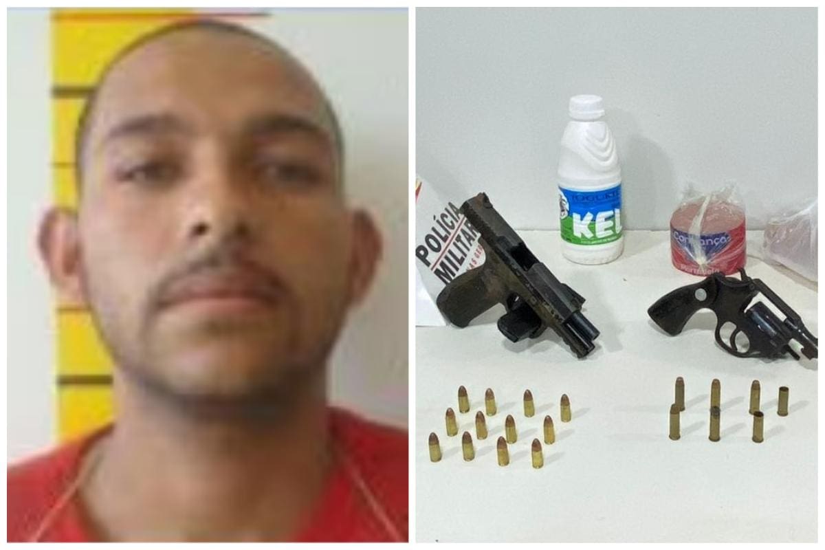 Imagem mostra Paranhos e materiais apreendidos pela polícia 