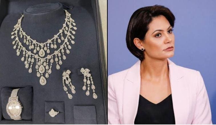 As joias sauditas que são alvo de investigação pela Polícia Federal e a primeira dama, Michelle Bolsonaro, que as teria recebido como presente