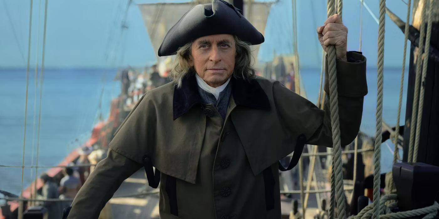 Michael Douglas é Benjamin Franklin em fotos da série do Apple TV+