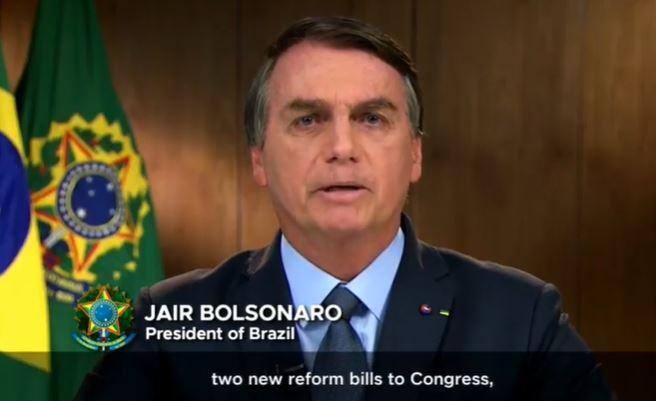 Bolsonaro falou na abertura a Assembleia Geral da ONU