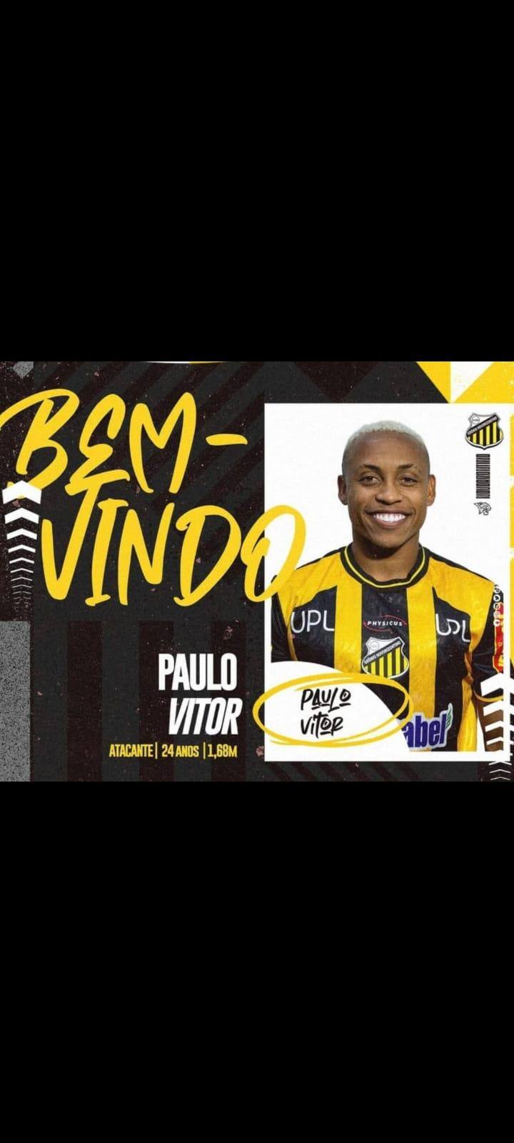 Atacante Paulo Vitor teve a contratação anunciada nesta quarta (17) pelo Novorizontino