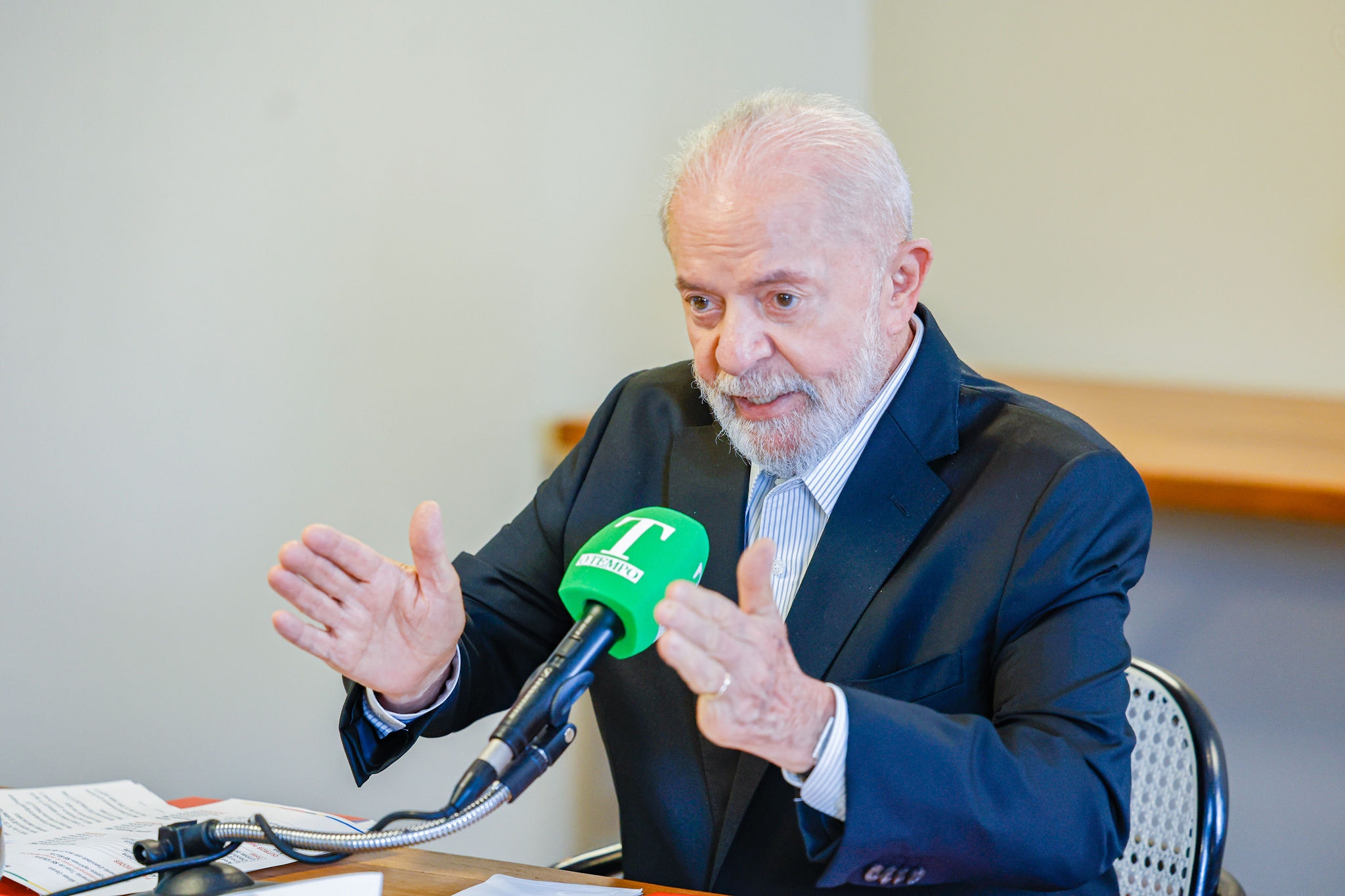 28.06.2024 - Presidente da República, Luiz Inácio Lula da Silva, durante entrevista à Rádio FM O Tempo. Belo Horizonte - MG.  Foto: Ricardo Stuckert / PR