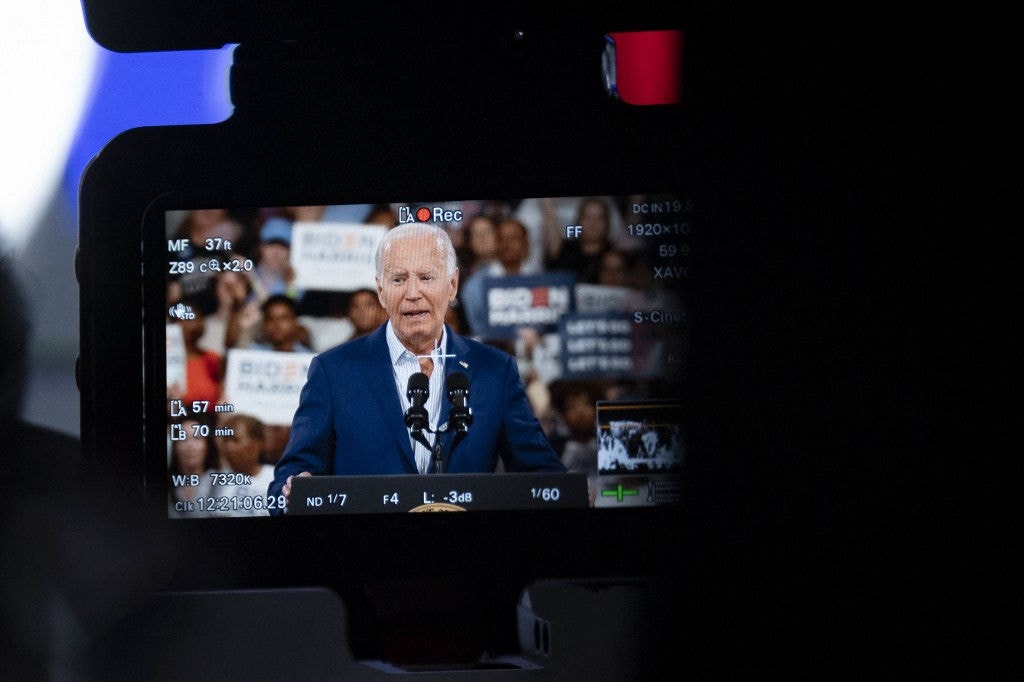 Joe Biden, durante primeiro debate do período eleitoral de 2024