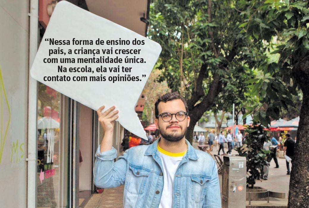 Matriculado Como Davidson Henrique, 26, quase 60% dos mineiros defendem educação na escola