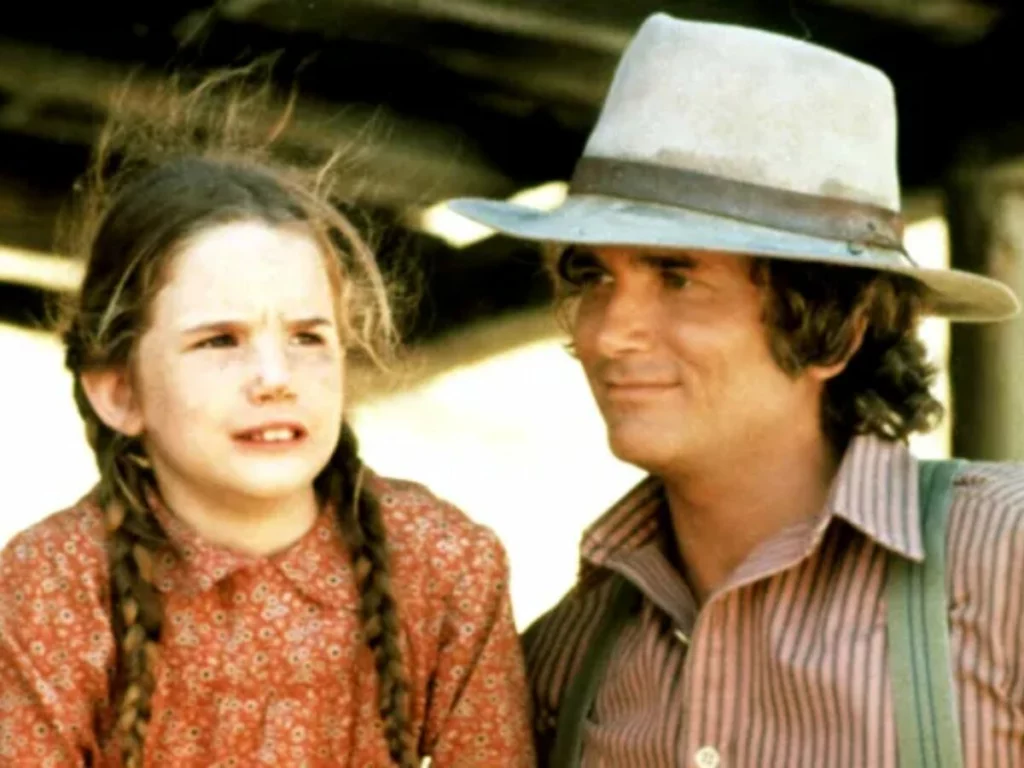 Melissa Gilbert e Michael Landon em Os Pioneiros