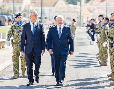 Presidente da República Portuguesa, Marcelo Rebelo de Sousa e presidente Luiz Inácio Lula da Silva
