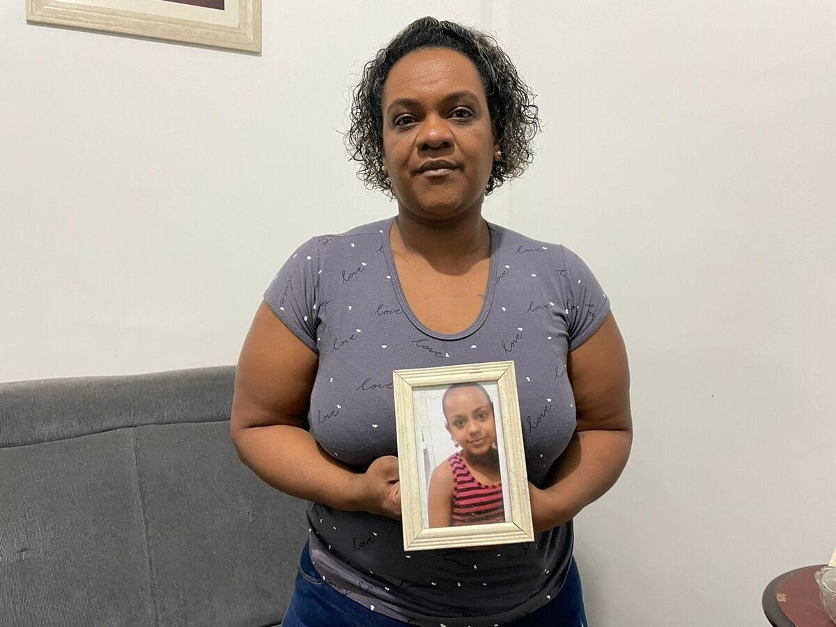 Márcia Santos Fonseca, mãe da menina Bianca, morta em Santa Luzia