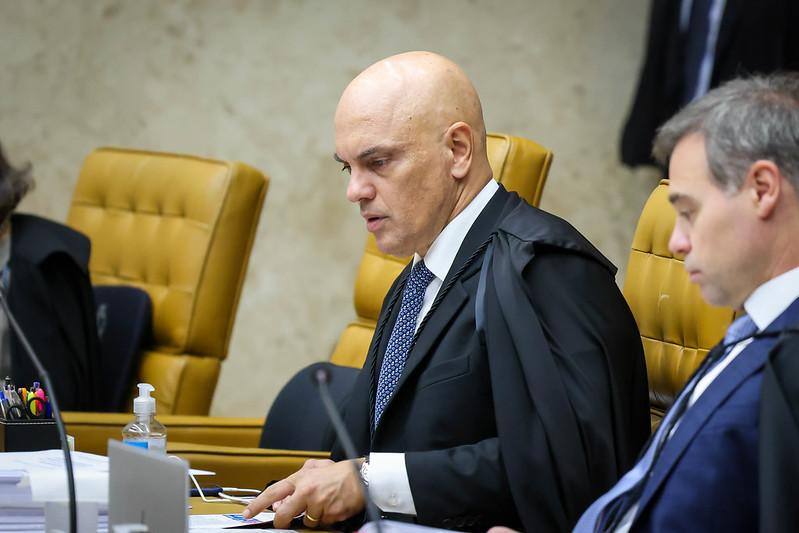 O ministro do Supremo Tribunal Federal (STF) Alexandre de Moraes em sessão na Corte