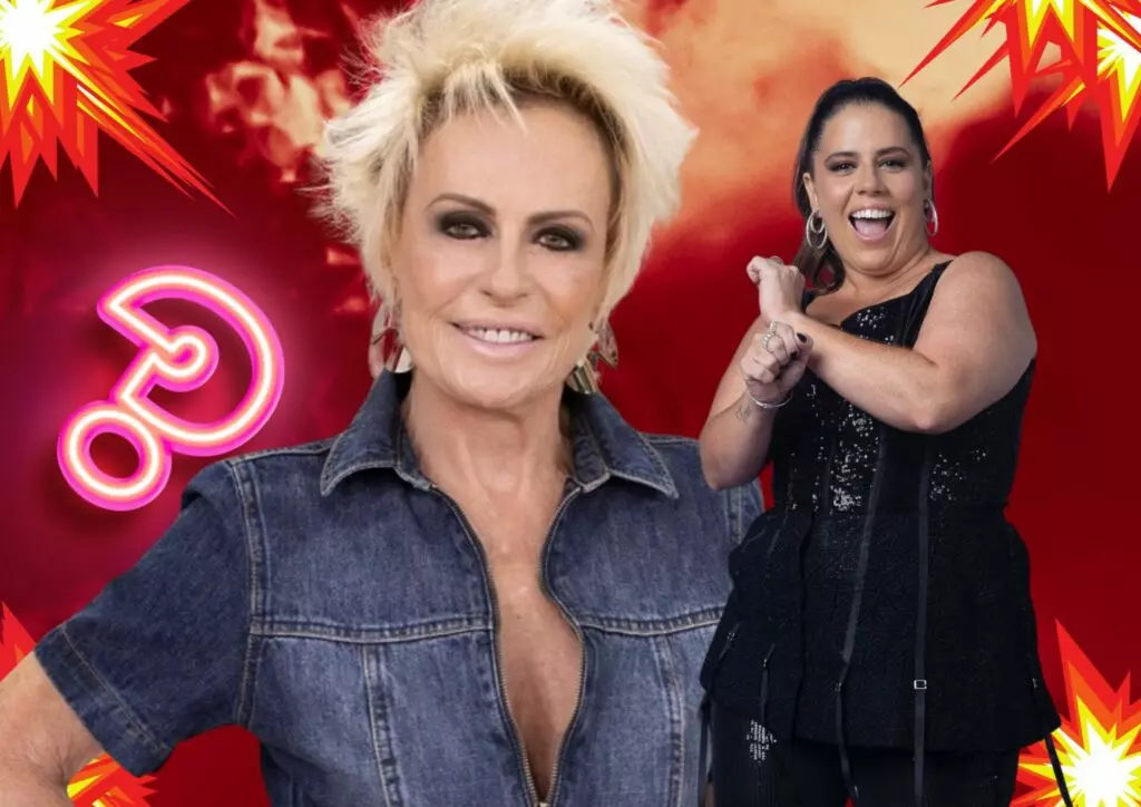 Tati Machado e Ana Maria Braga nos bastidores da Globo