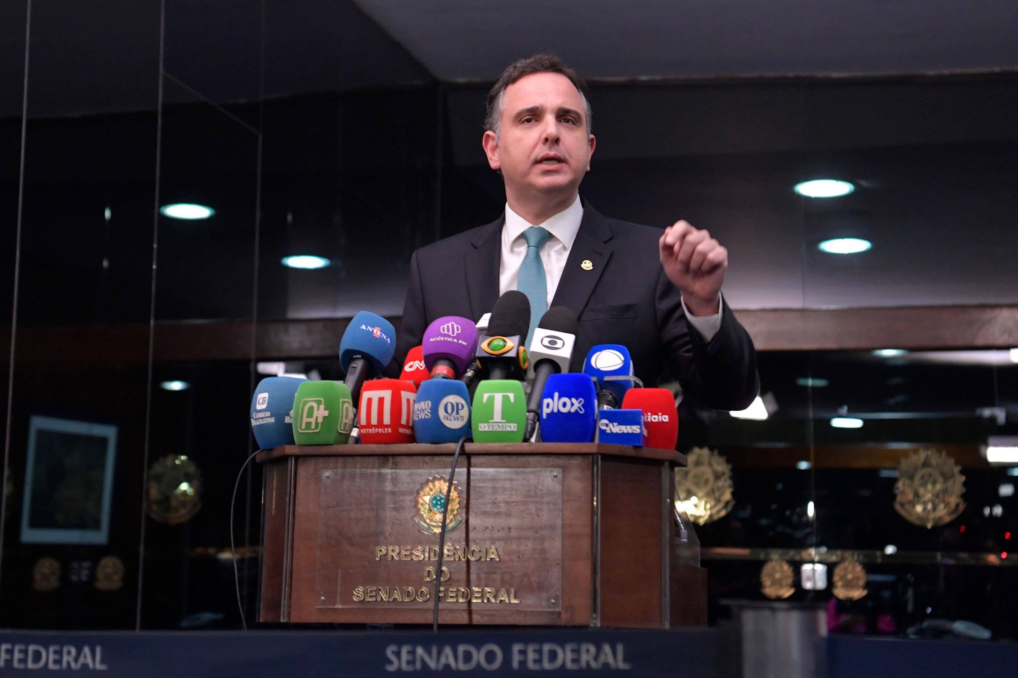 O presidente do Senado, Rodrigo Pacheco (PSD-MG)
