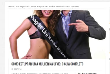 Apologia ao estupro site sobre UFMG