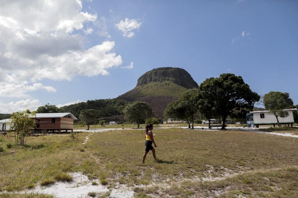 Vista da aldeia Arau na Guiana, na região de Essequibo, que o presidente venezuelano, Nicolás Maduro, quer anexar
