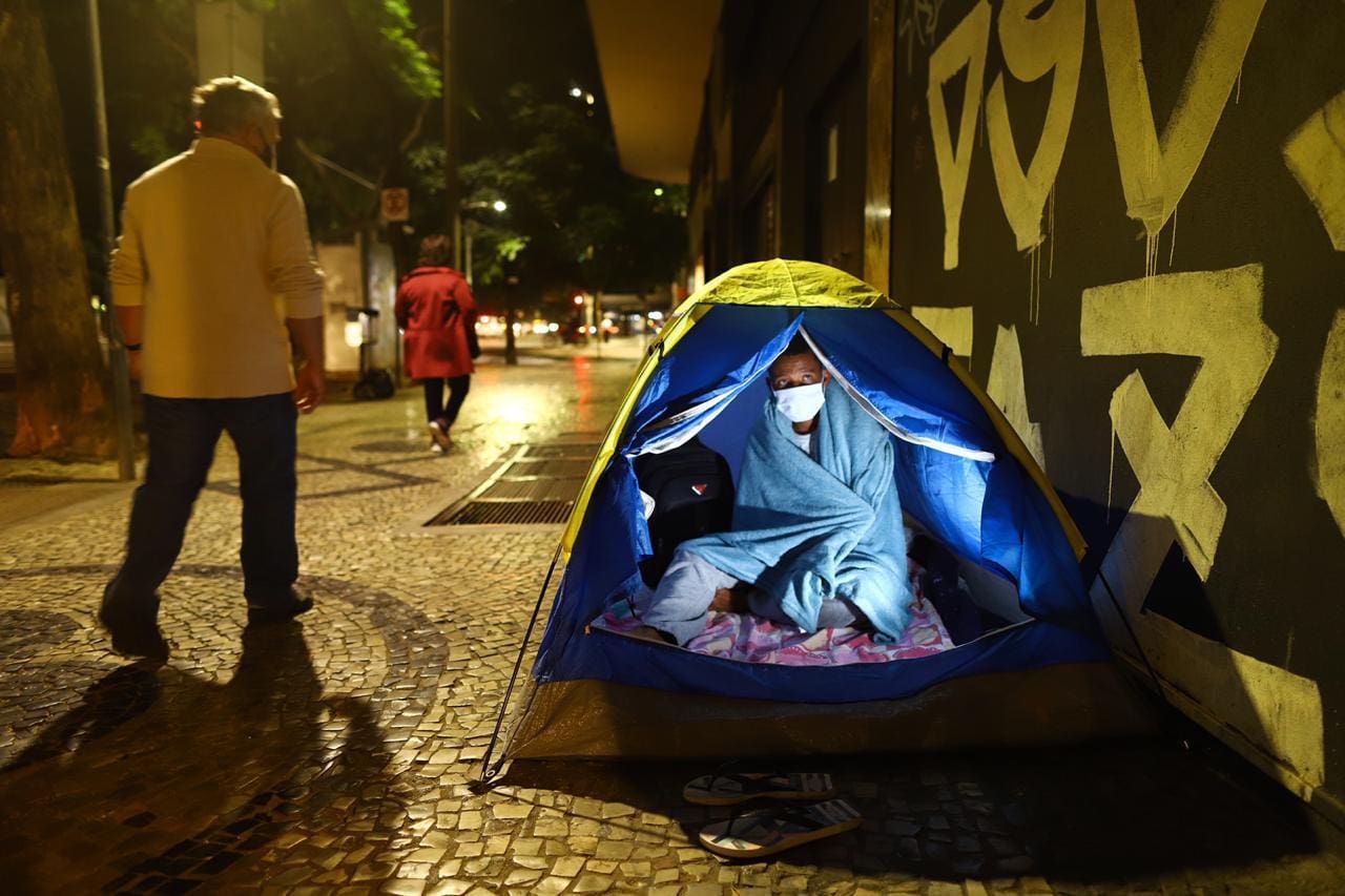 morador de rua de BH