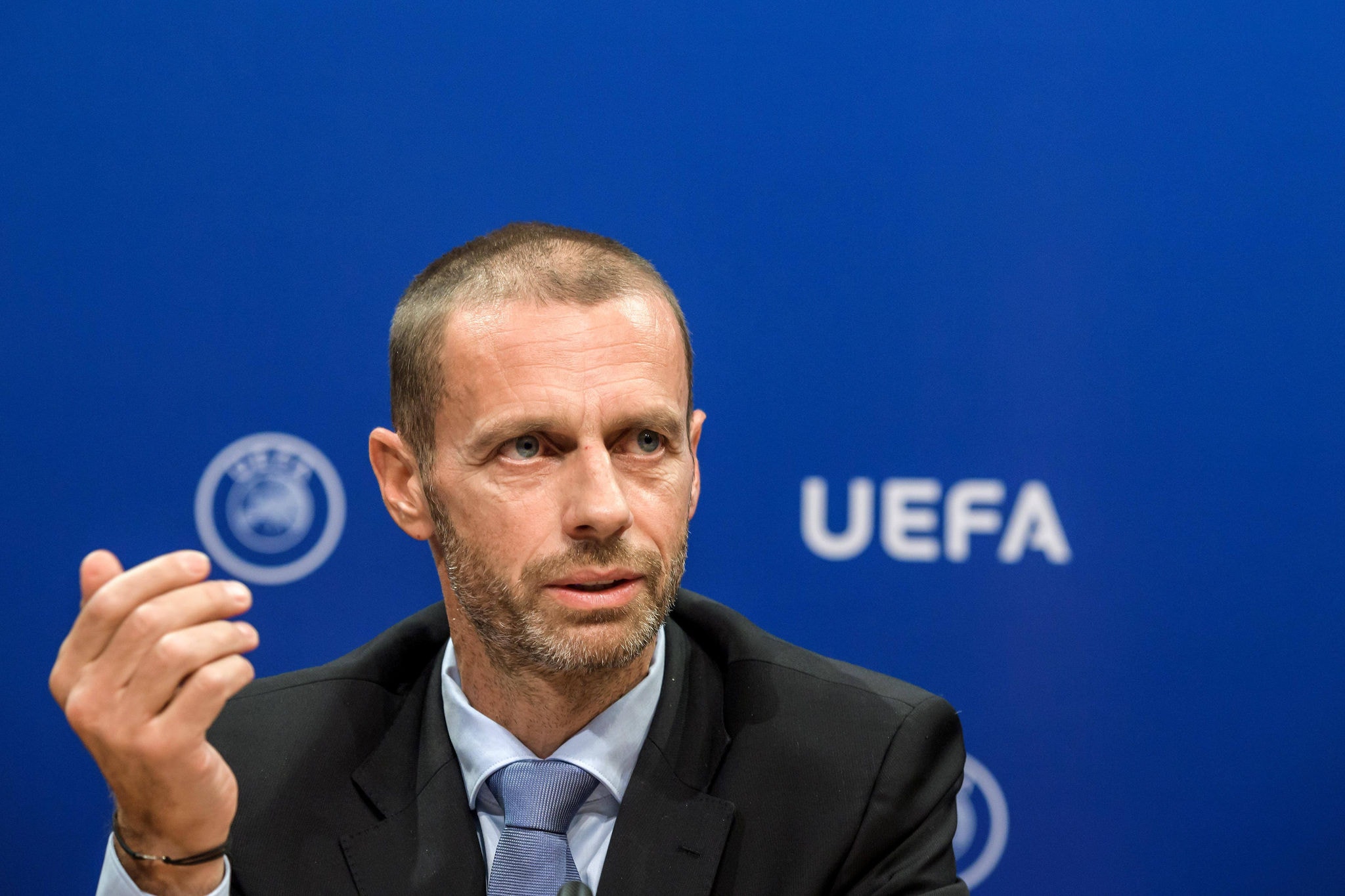 Ceferin assumiu o comando da Uefa em setembro de 2016 como substituto de Michel Platini