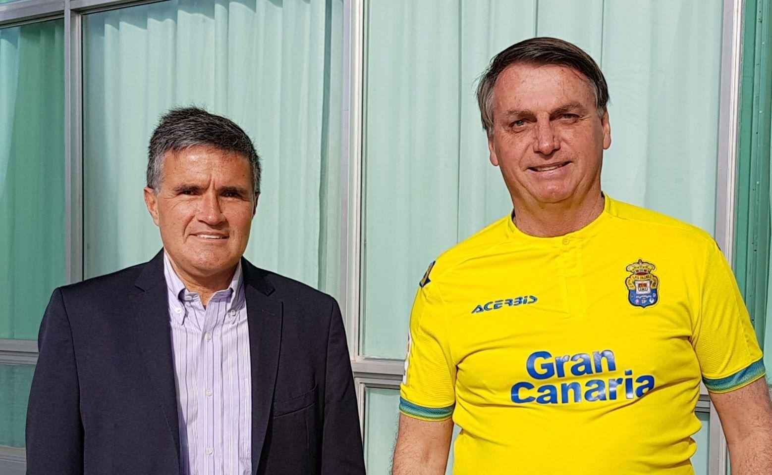 Presidente Jair Bolsonaro e o diretor do Paraná Pesquisas, Murilo Hidalgo