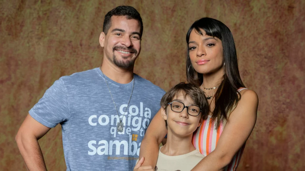 Vasco (Thiago Martins), Lucimar (Ingrid Gaigher) e Jorginho (Rafael Fuchs)