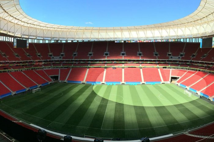 O Estádio Mané Garrincha, em Brasília, será palco do duelo entre Juventude x Atlético