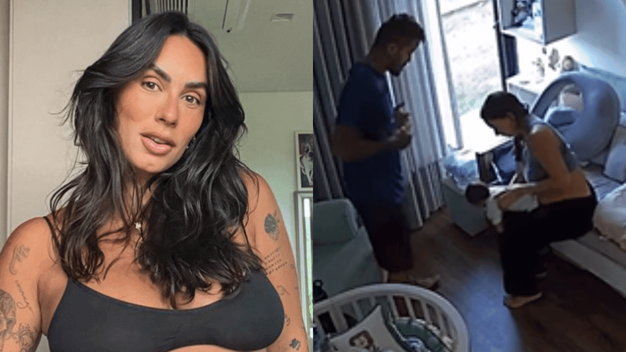  Filho de André Coelho e Clara Maia se engasga com o leite 