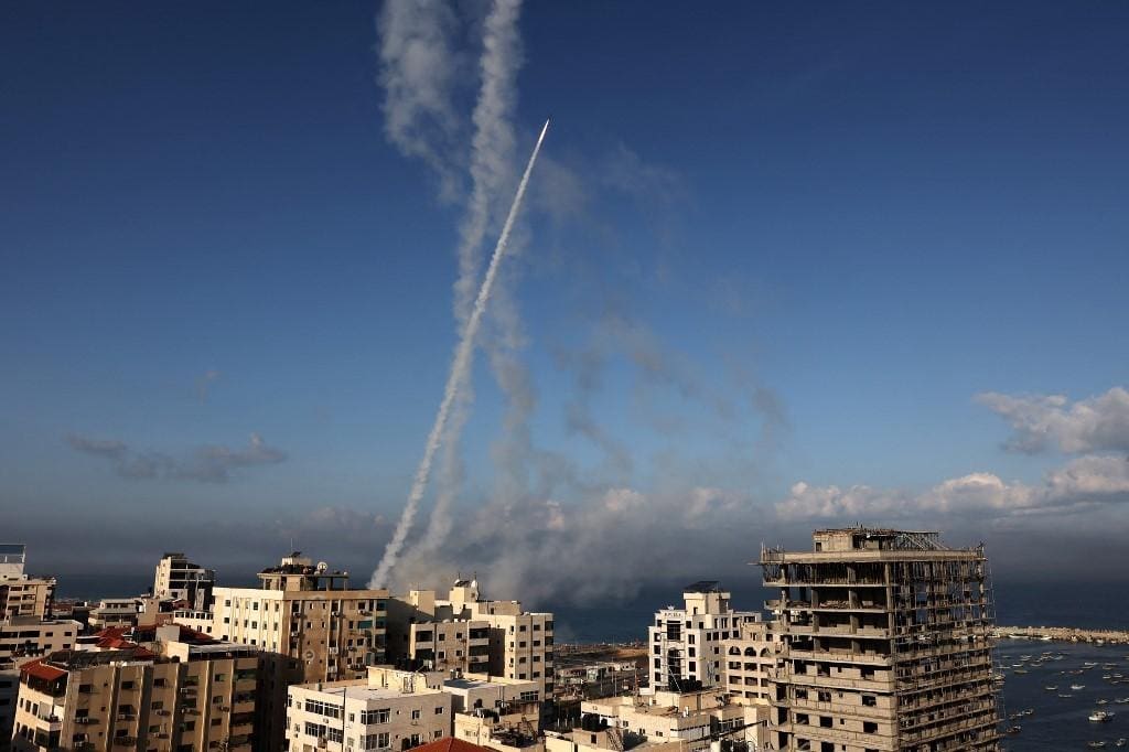 Foguetes lançados de Gaza contra Israel