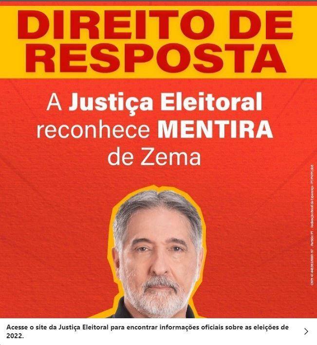 Fernando Pimentel e direito de resposta