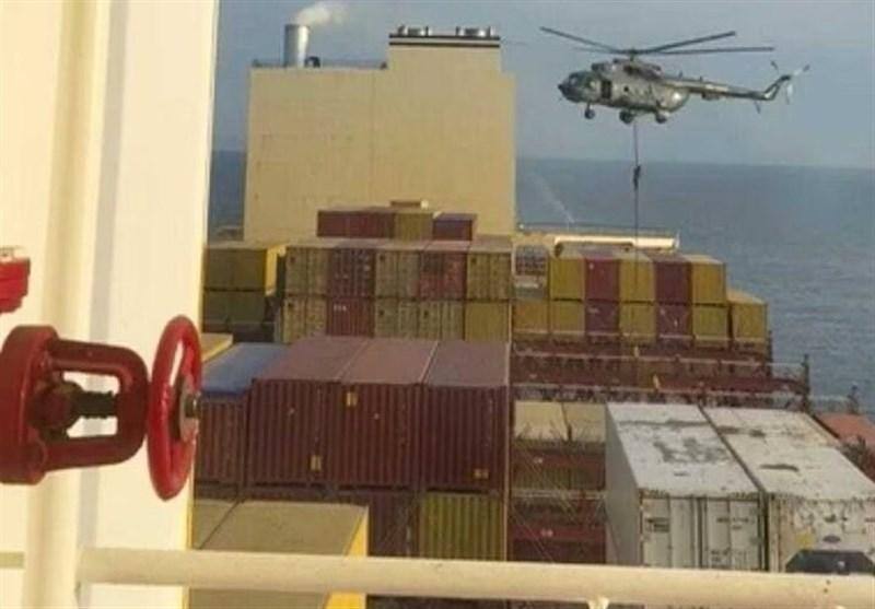 Helicóptero iraniano aborda o navio MSC Aries, ligado a Israel, próximo ao estreito de Ormuz