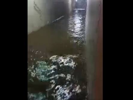 Estação Santa Inês fica alagada