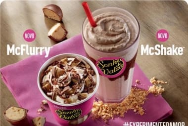 Ao entrar para o cardápio, o novo McFlurry e McShake, reforçam a plataforma de sobremesas da rede, reconhecida pelas parcerias com marcas de desejo dos consumidores