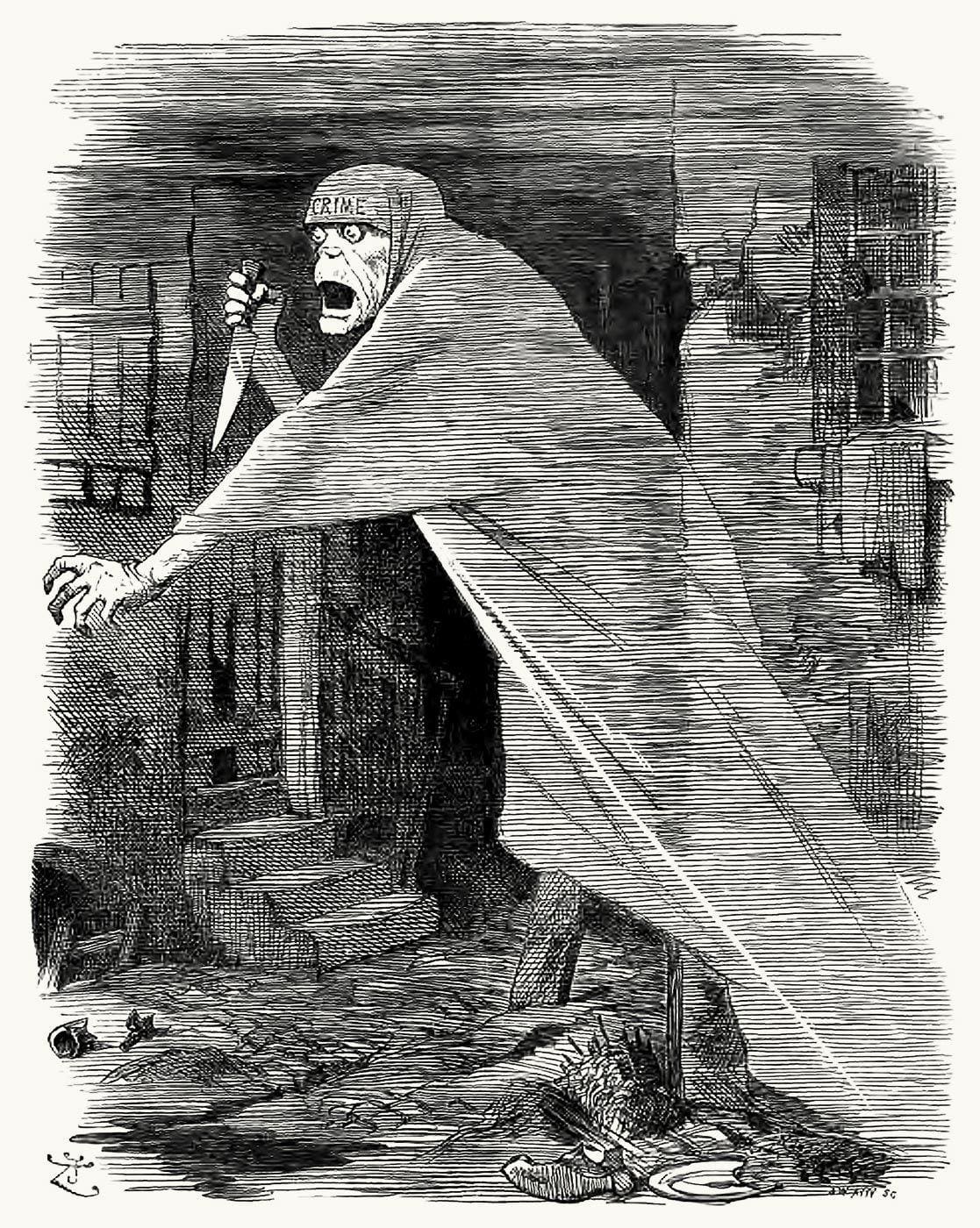 Nêmesis da Negligência: caricatura de 1888 sobre Jack, O Estripador