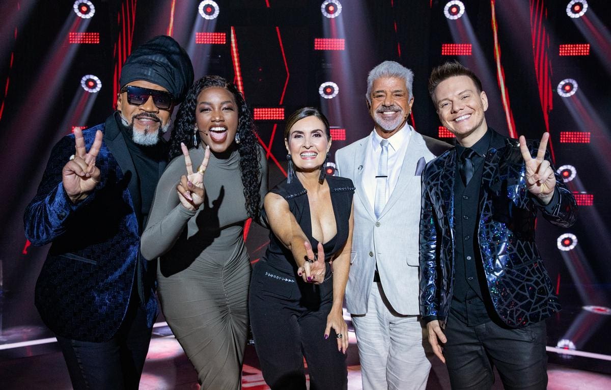 Carlinhos Brown, Iza, Fátima Bernardes, Lulu Santos e Michel Teló: quinteto está junto na temporada final do 'The Voice Brasil'