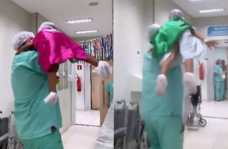 Médico de Divinópolis leva crianças para bloco cirúrgico fantasiados de super-heróis