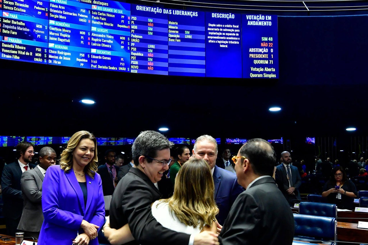Novas regras para incentivos fiscais: Foram 48 votos a favor e 22 contra no plenário do Senado