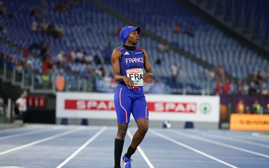 ©STADION-ACTU/STADION ACTU/MAXPPP - 07/06/2024 ;  ;  - 7 juin 2024 - Championnats Europe athletisme Rome 2024 - Sounkamba Sylla - Relais 4x400 m mixte
