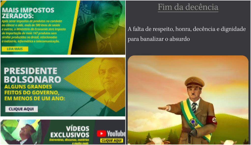 wwwbolsonarocombr: como era e como está o site com o nome do presidente Jair Bolsonaro