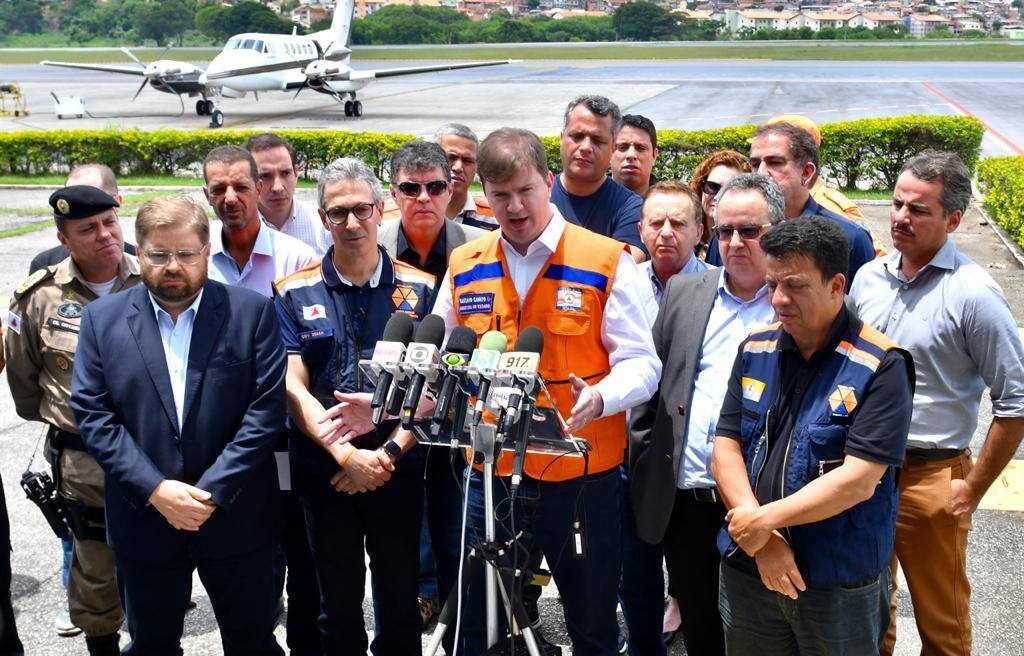 Romeu Zema se reuniu com ministro de Desenvolvimento Regional Gustavo Canuto e os prefeitos de Contagem, Alex de Freitas, e de Betim, Vittorio Medioli