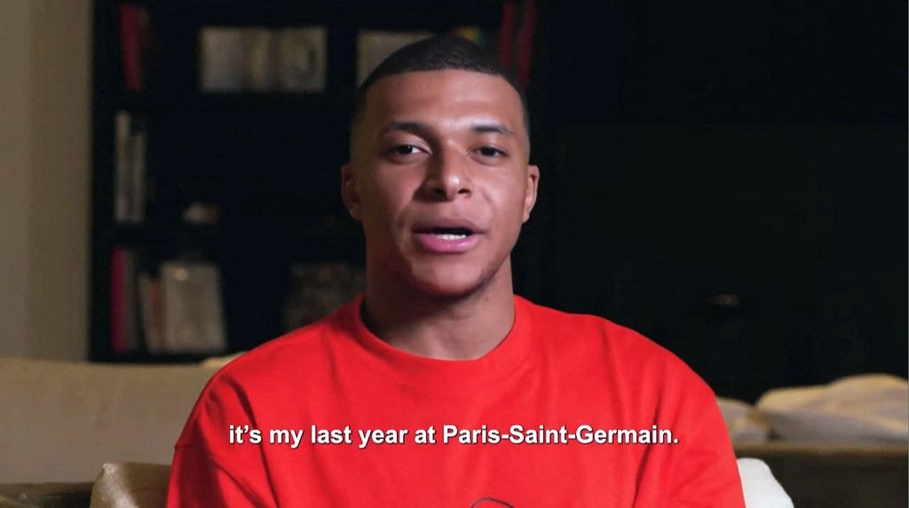 This frame grab taken from a video released by French football player Kylian Mbappe on his INSTAGRAM/@k.mbappe account on May 10, 2024, shows the football star announcing his departure from French team Paris Saint-Germain (PSG). Kylian Mbappe confirmed on May 10, 2024, that he will leave French champions Paris Saint-Germain (PSG) at the end of the season. "I wanted to announce to you all that it's my last year at Paris Saint-Germain. I will not extend and the adventure will come to an end in a few weeks," Mbappe said in a video posted on social media. (Photo by INSTAGRAM / @k.mbappe / AFP) / RESTRICTED TO EDITORIAL USE - MANDATORY CREDIT "AFP PHOTO /  INSTAGRAM / @k.mbappe  " - NO MARKETING NO ADVERTISING CAMPAIGNS - DISTRIBUTED AS A SERVICE TO CLIENTS